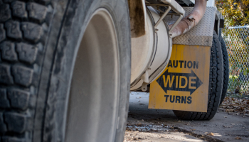 Close up of truck tire